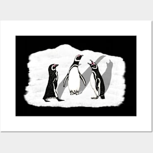 Magellanic Penguins Drawing Posters and Art